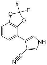 Structural formula of fludioxonil