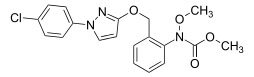Structural formula of pyraclostrobin