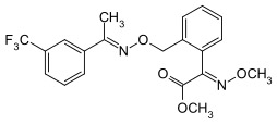 Structural formula of trifloxystrobin