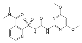 Structural formula of nicosulfuron