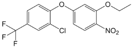 Structural formula of oxyfluorfen
